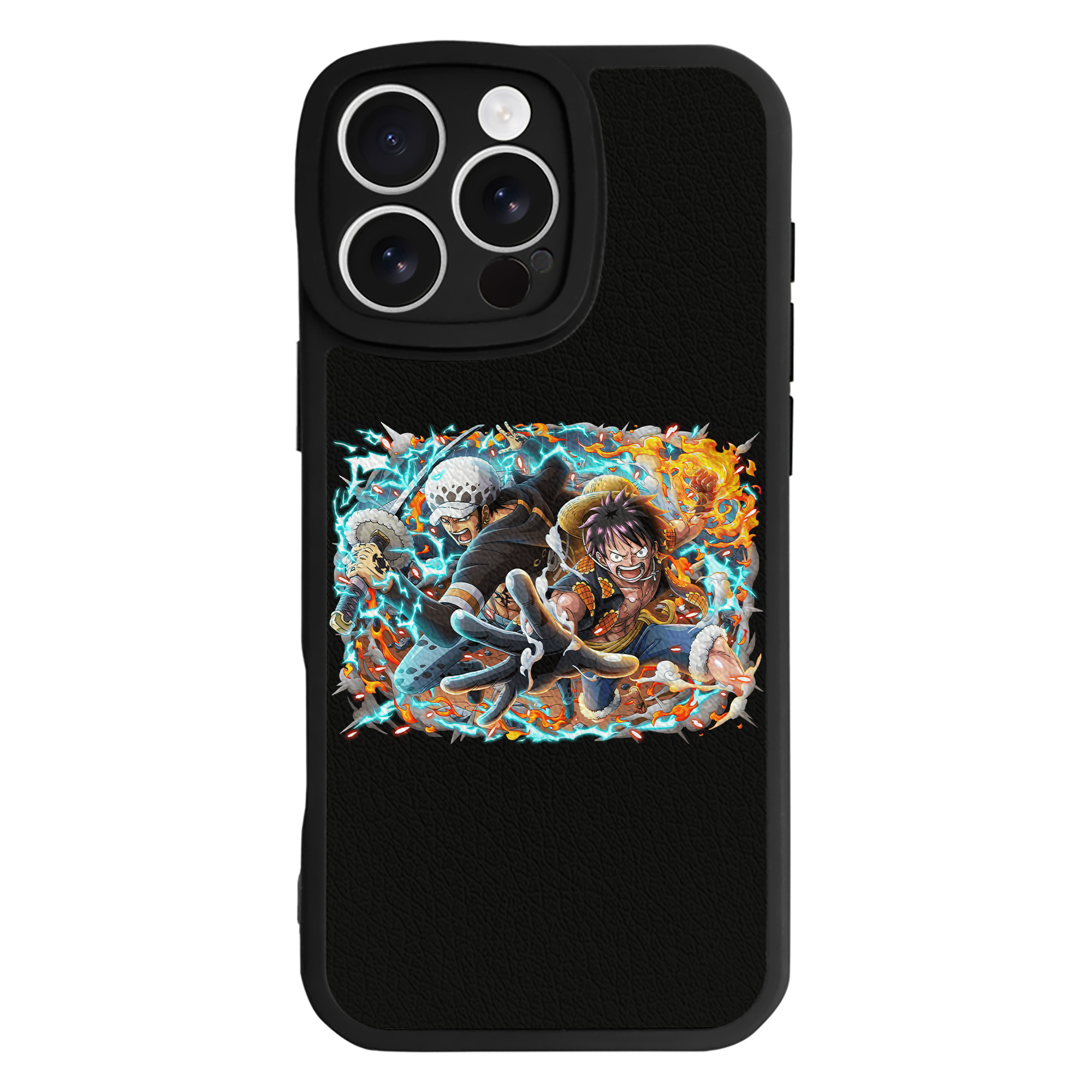 （画像用） ワンピース モンキー・D・ルフィ ONE PIECE Monkey D. Luffy 【iPhone 16シリーズ対応】シリコンスマホケース（レザー調） 材質：シリコン